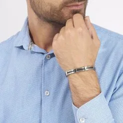 Histoire D'Or Bracelet Rene Acier Blanc -Boucles d'oreilles Bracelet Soldes FIBHBW0032 model0