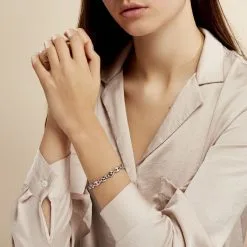 Histoire D'Or Bracelet Cadia Acier Blanc 12 Histoire D'Or Bracelet Cadia Acier Blanc -Boucles d'oreilles Bracelet Soldes FIBHBW008U model2