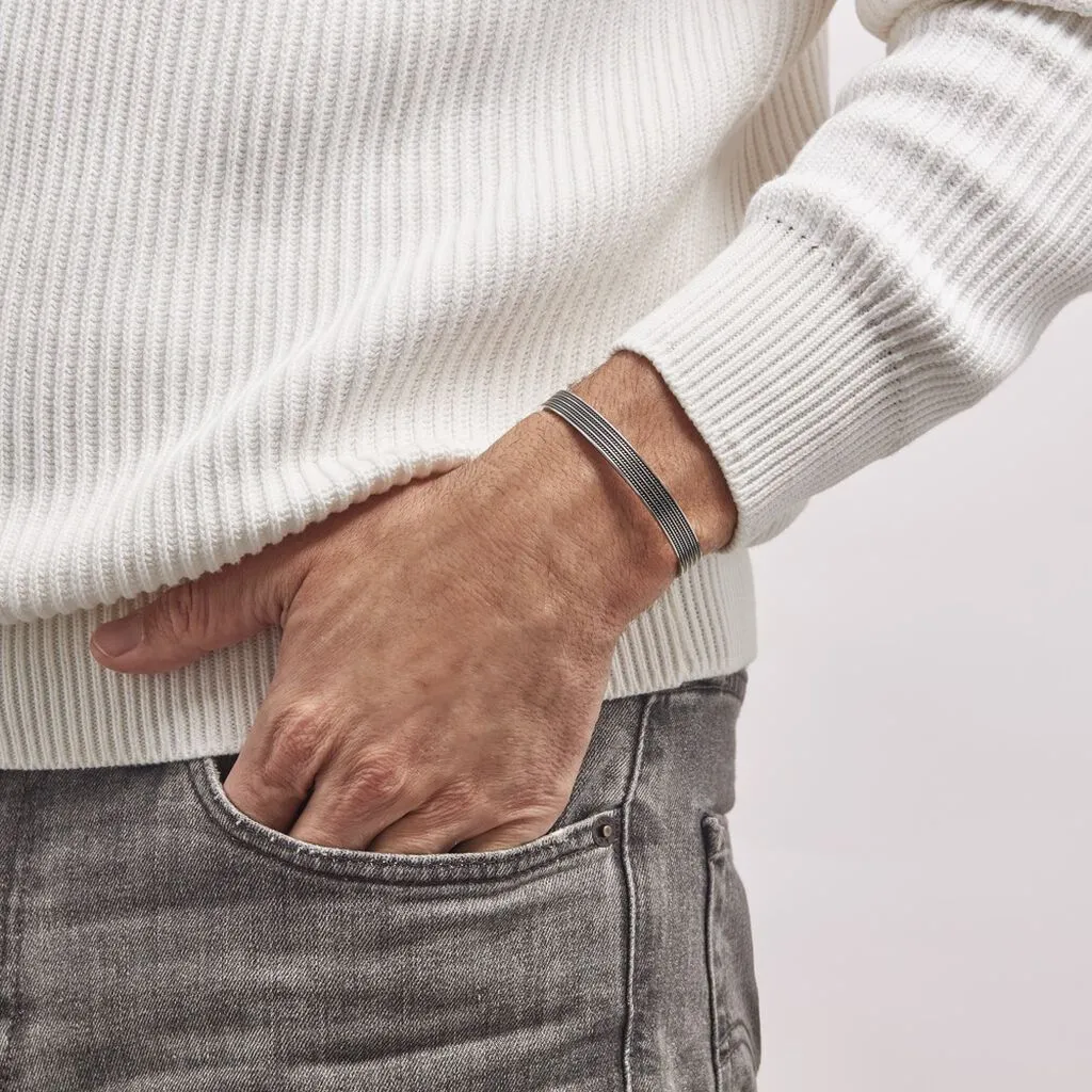 Histoire D'Or Bracelet Jonc Ouvert Acier Bicolore Anderson 6 Histoire D'Or Bracelet Jonc Ouvert Acier Bicolore Anderson – Image 4