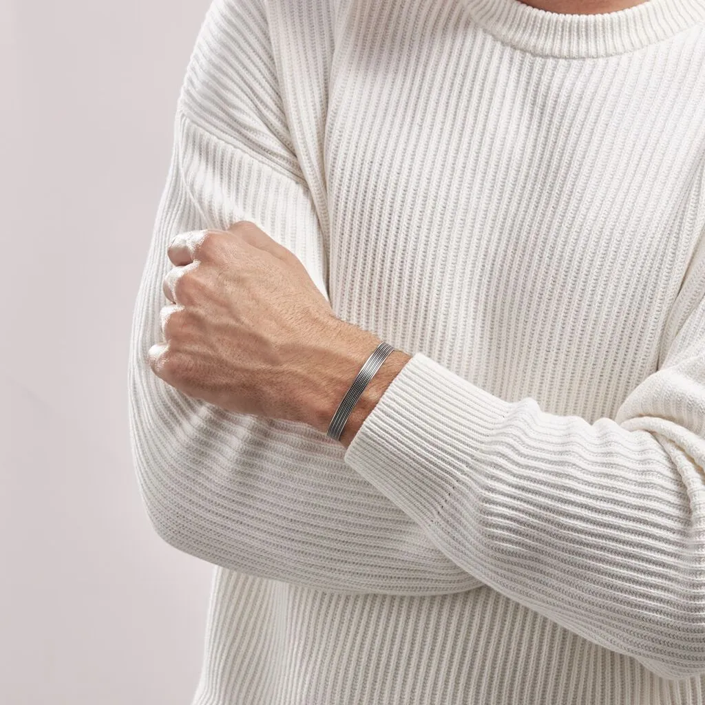 Histoire D'Or Bracelet Jonc Ouvert Acier Bicolore Anderson 7 Histoire D'Or Bracelet Jonc Ouvert Acier Bicolore Anderson – Image 5