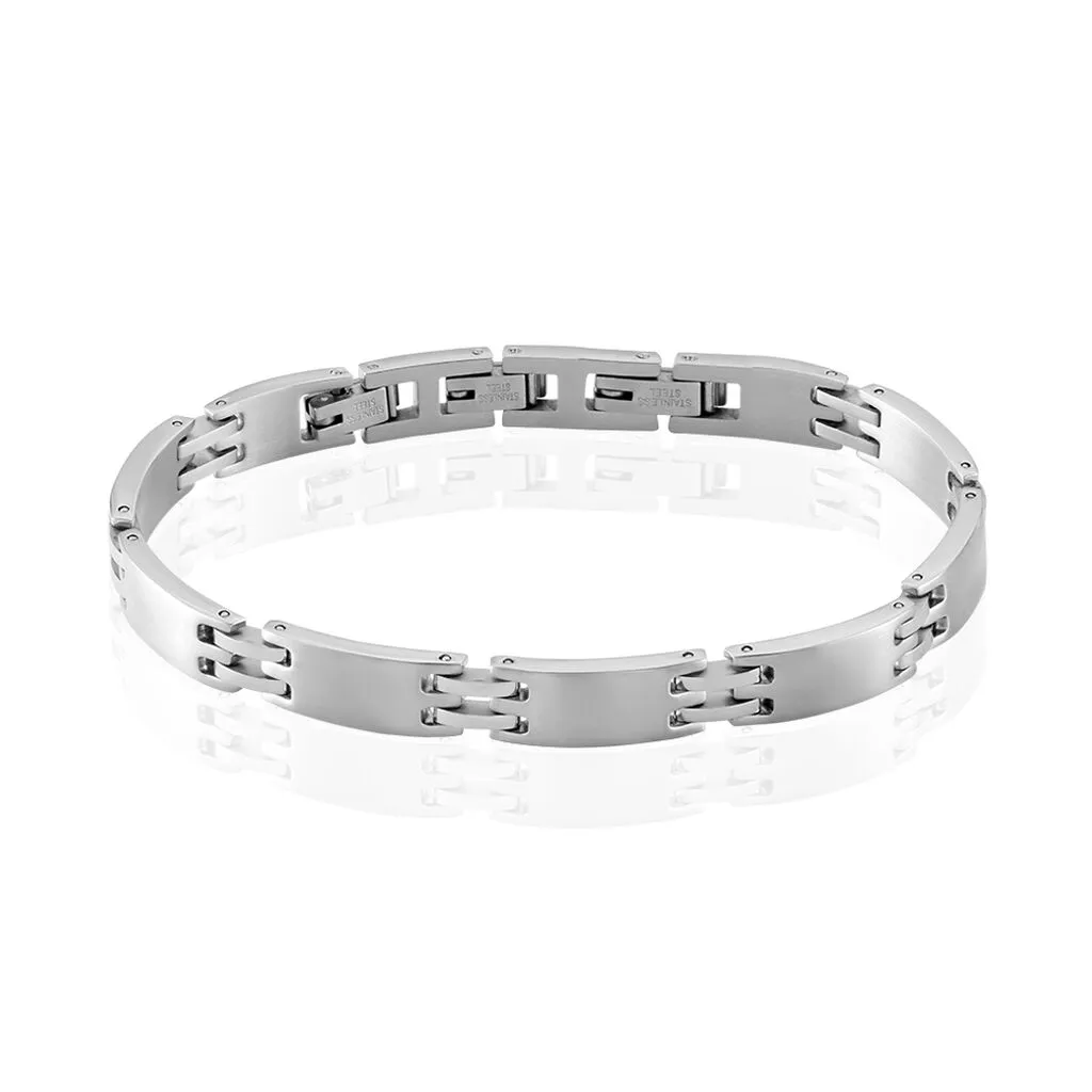 Histoire D'Or Bracelet Jonathan Acier Blanc 3 Histoire D'Or Bracelet Jonathan Acier Blanc