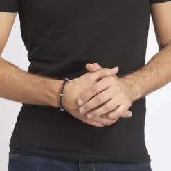 Histoire D'Or Bracelet Brandon Acier Blanc 9 Histoire D'Or Bracelet Brandon Acier Blanc -Boucles d'oreilles Bracelet Soldes FIBHBW0449 model0