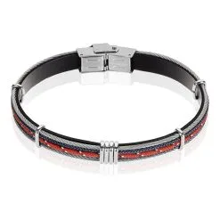 Histoire D'Or Bracelet Erick Acier Blanc