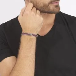 Histoire D'Or Bracelet Erick Acier Blanc -Boucles d'oreilles Bracelet Soldes FIBHBW0916 model0