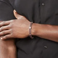 Histoire D'Or Bracelet Erick Acier Blanc -Boucles d'oreilles Bracelet Soldes FIBHBW0916 model2