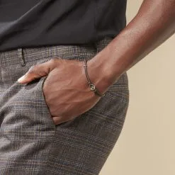 Histoire D'Or Bracelet Fabrice Acier Blanc -Boucles d'oreilles Bracelet Soldes FIBHBW0920 model1