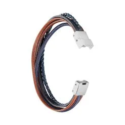 Histoire D'Or Bracelet Romain Acier Blanc -Boucles d'oreilles Bracelet Soldes FIBHBW0960 view1