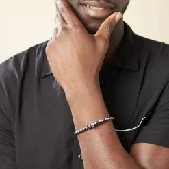 Histoire D'Or Bracelet Axel Acier Blanc -Boucles d'oreilles Bracelet Soldes FIBHBW0989 model2