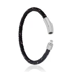 Histoire D'Or Bracelet Sam Acier Blanc -Boucles d'oreilles Bracelet Soldes FIBHBW0993 view1