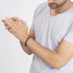 Histoire D'Or Bracelet Acier Blanc Yannis -Boucles d'oreilles Bracelet Soldes FIBHBWM337 model0