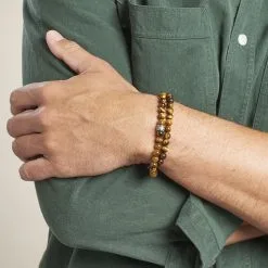 Histoire D'Or Bracelet Double Tour Boules Acier Gris Lachlan 9 Histoire D'Or Bracelet Double Tour Boules Acier Gris Lachlan -Boucles d'oreilles Bracelet Soldes FIBHBXM044 model1