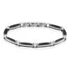 Histoire D'Or Bracelet Kevin Acier Blanc Oxyde De Zirconium
