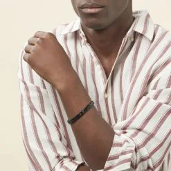 Histoire D'Or Bracelet Josua Acier Jaune -Boucles d'oreilles Bracelet Soldes FIBHNW0013 model0