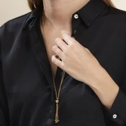 Histoire D'Or Collier Sautoir Acier Doré Nanaia -Boucles d'oreilles Bracelet Soldes FICFJW0100 model1