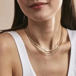 Histoire D'Or Collier Cherilyn Acier Doré -Boucles d'oreilles Bracelet Soldes FICFJW0126 model0