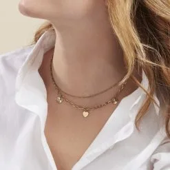 Histoire D'Or Collier Gayla Acier Doré -Boucles d'oreilles Bracelet Soldes FICFJW0127 model0