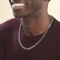 Histoire D'Or Collier Daniel Acier Blanc -Boucles d'oreilles Bracelet Soldes FICHBW0418 model0