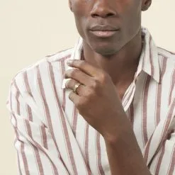 Histoire D'Or Bague Gustave Acier Bicolore -Boucles d'oreilles Bracelet Soldes FIDF2W0003 model0