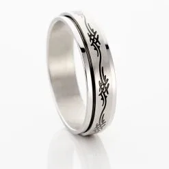 Histoire D'Or Bague Acier Blanc Lucas -Boucles d'oreilles Bracelet Soldes FIDFBW0006 view3