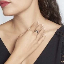 Histoire D'Or Bague Ajustable Abid Acier Blanc -Boucles d'oreilles Bracelet Soldes FIDFBW0350 model0