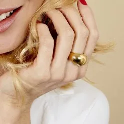 Histoire D'Or Bague Cleoria Acier Dore -Boucles d'oreilles Bracelet Soldes FIDFJW0191 model1