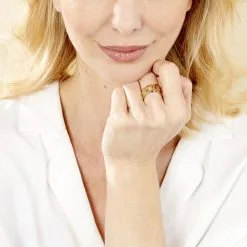 Histoire D'Or Bague Aissata Acier Dore -Boucles d'oreilles Bracelet Soldes FIDFJW0195 model0