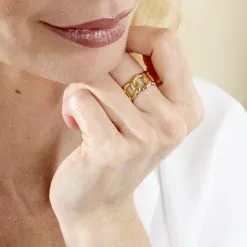 Histoire D'Or Bague Aissata Acier Dore -Boucles d'oreilles Bracelet Soldes FIDFJW0195 model1