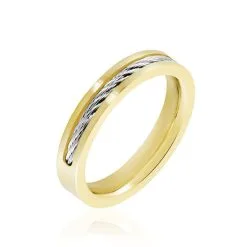 Histoire D'Or Bague Andro Acier Bicolore