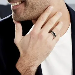 Histoire D'Or Bague Gaston Acier Blanc -Boucles d'oreilles Bracelet Soldes FIDHBW0311 model0