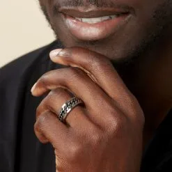 Histoire D'Or Bague Gaston Acier Blanc -Boucles d'oreilles Bracelet Soldes FIDHBW0311 model2