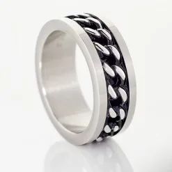 Histoire D'Or Bague Gaston Acier Blanc -Boucles d'oreilles Bracelet Soldes FIDHBW0311 view3