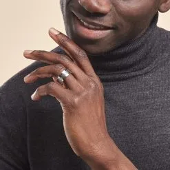 Histoire D'Or Bague Acier Blanc Walder -Boucles d'oreilles Bracelet Soldes FIDHBW0325 model0