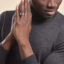 Histoire D'Or Bague Acier Blanc Walder -Boucles d'oreilles Bracelet Soldes FIDHBW0325 model1