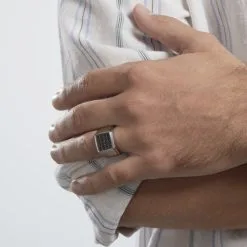 Histoire D'Or Bague Chevalière Acier Vieillit Teodor Oxydes De Zirconium -Boucles d'oreilles Bracelet Soldes FIDHGZN001 model1