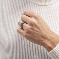 Histoire D'Or Bague Acier Noir Rick -Boucles d'oreilles Bracelet Soldes FIDHNW0041 model1