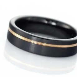 Histoire D'Or Bague Acier Noir Jacopo -Boucles d'oreilles Bracelet Soldes FIDHNW0043 view3