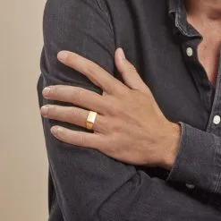 Histoire D'Or Chevalière Acier Doré Luciano -Boucles d'oreilles Bracelet Soldes FIHHJW0043 model1