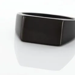 Histoire D'Or Chevalière Acier Noir Luciano -Boucles d'oreilles Bracelet Soldes FIHHNW0043 view3