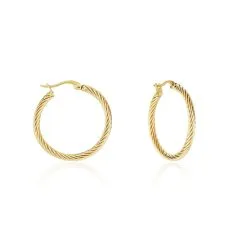 Histoire D'Or Créoles Acier Doré Pascau