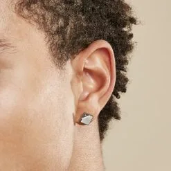 Histoire D'Or Boucle D'oreille Puce Unitaire Acier Blanc Tiago Diamant -Boucles d'oreilles Bracelet Soldes FIOHBDW001 model0