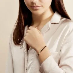 Histoire D'Or Bracelet Jonc Graca Plaqué Or Jaune -Boucles d'oreilles Bracelet Soldes FQBFJW0492 model0