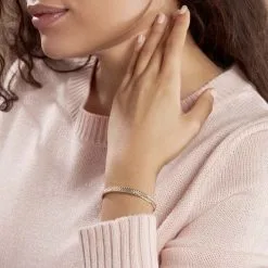 Histoire D'Or Bracelet Jonc Lilya Plaqué Or Jaune -Boucles d'oreilles Bracelet Soldes FQBFJW0603 model0