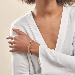 Histoire D'Or Bracelet Plaqué Or Laodamie -Boucles d'oreilles Bracelet Soldes FQBFJW0650 model0