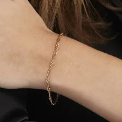 Histoire D'Or Bracelet Plaqué Or Jaune Leanora -Boucles d'oreilles Bracelet Soldes FQBFJW0666 model1