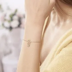 Histoire D'Or Bracelet Attrape Reves Plaque Or Jaune Pierre De Synthese -Boucles d'oreilles Bracelet Soldes FQBFJXB124 model0