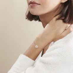 Histoire D'Or Bracelet Plaqué Or Jaune Aludra Nacre Oxydes De Zirconium -Boucles d'oreilles Bracelet Soldes FQBFJXW111 model0