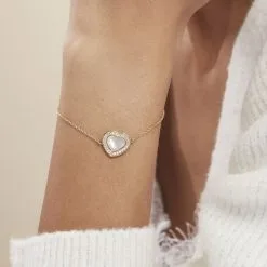 Histoire D'Or Bracelet Plaqué Or Jaune Aludra Nacre Oxydes De Zirconium -Boucles d'oreilles Bracelet Soldes FQBFJXW111 model1