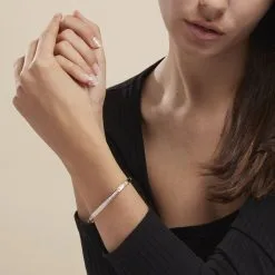 Histoire D'Or Bracelet Jonc Frieda Plaqué Or Jaune Oxyde De Zirconium -Boucles d'oreilles Bracelet Soldes FQBFJZW167 model0