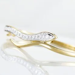 Histoire D'Or Bracelet Jonc Reyyanae Plaqué Or Jaune Oxyde De Zirconium -Boucles d'oreilles Bracelet Soldes FQBFJZW169 view2