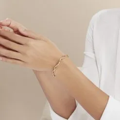 Histoire D'Or Bracelet Jonc Imae Plaqué Or Jaune Oxyde De Zirconium -Boucles d'oreilles Bracelet Soldes FQBFJZW249 model0